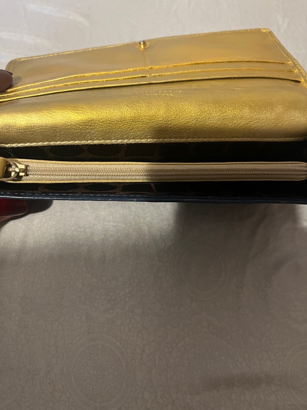 Blue Croc-Embossed Women's Wallet - Kate Spade - Picture 5 of 10